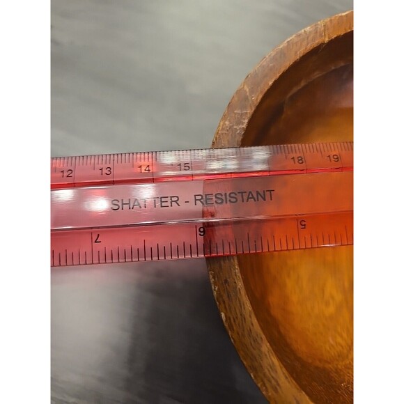 6" Hand-Carved Wood Bowl Salad Decor Handmade Rustic Artisan Tableware 092430 - Picture 7 of 9